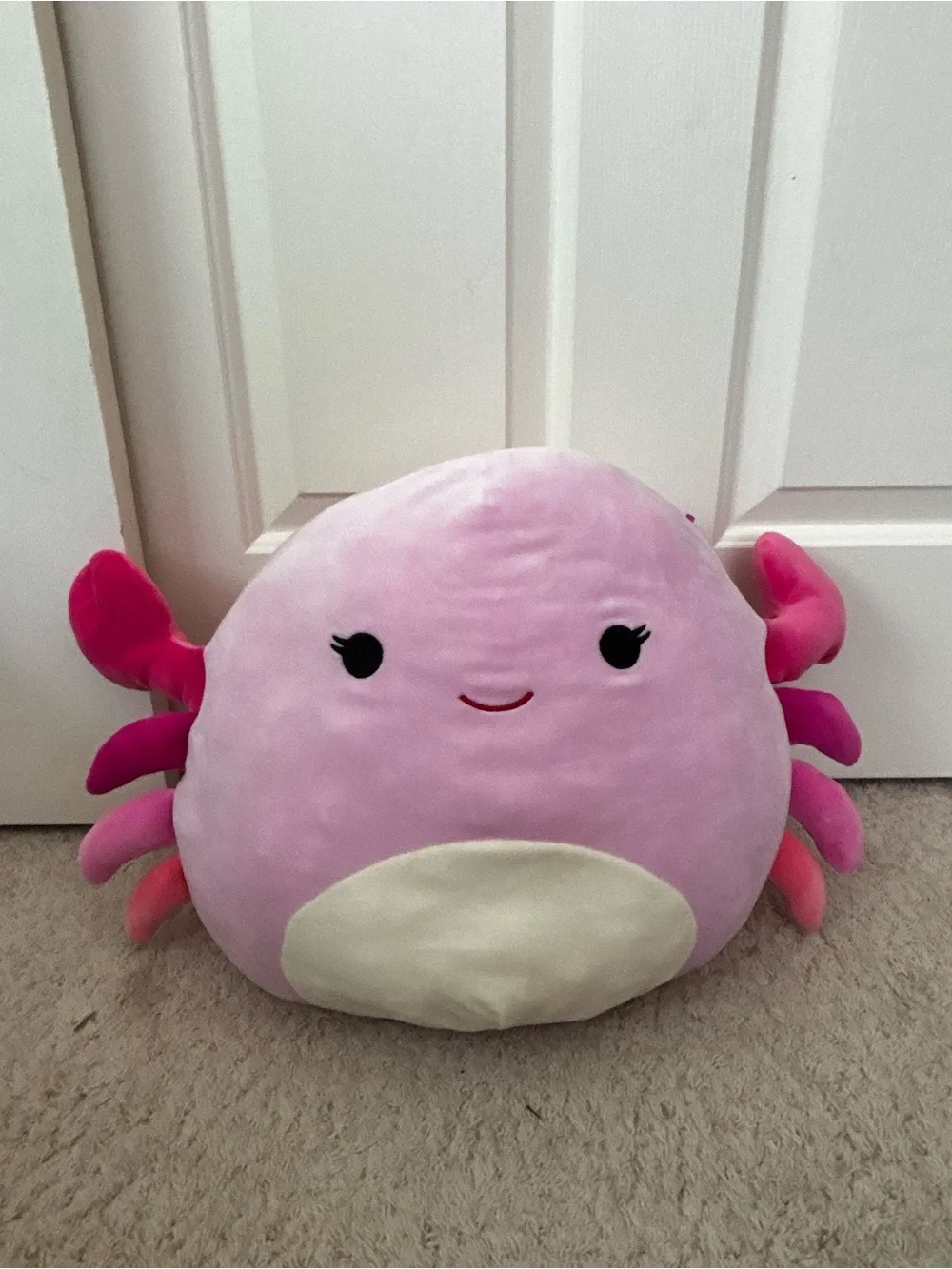 SQUISHMALLOWS Cailey  Plush Pink Crab Pillow Cushion Kellytoy